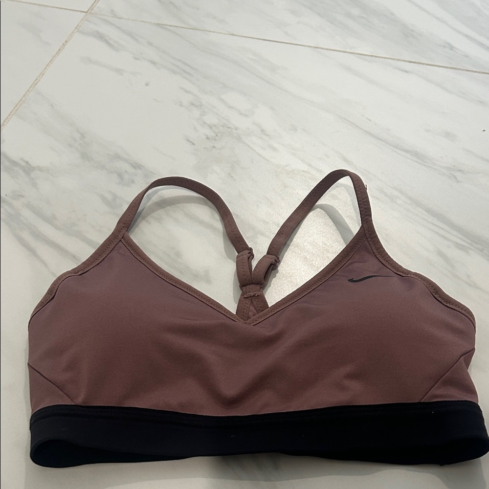 Nike mauve and Black Sports Bra